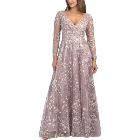 Mac Duggal Dresses & Skirts - MAC DUGGAL Long Sleeve Floral Embellished Gown